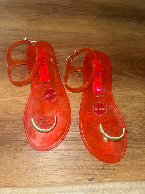 Katy Perry Collections Shoes - Katy Perry Novelty Jelly Watermelon Red Sandals size 8